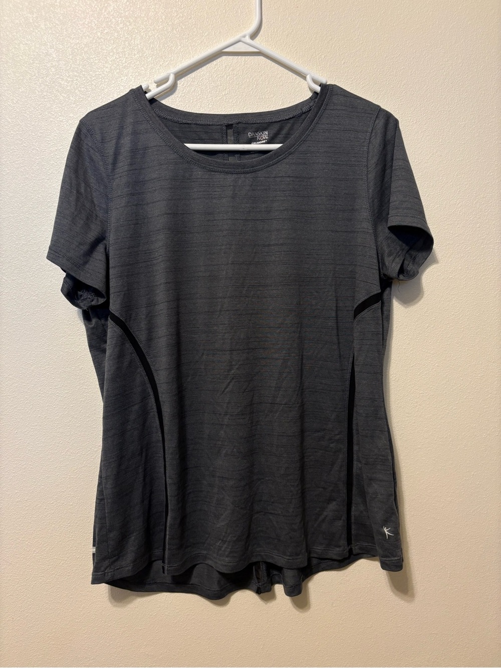 Danskin Now Charcoal Short-Sleeve Scoop Neck Tee